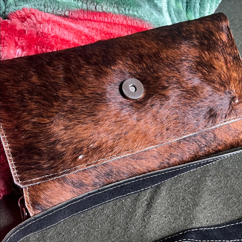 Elegant Brown Fur Women's Crossbody Bag
